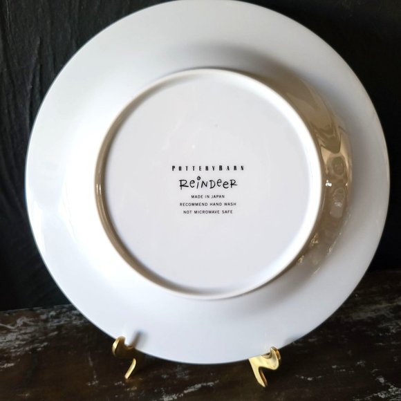 Pottery Barn Christmas Santa's Reindeer Porcelain Salad Plate - Prancer - Picture 3 of 4